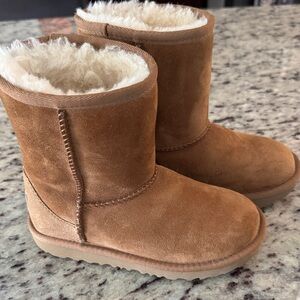 UGG Kids Tan Boots with Cream Lining